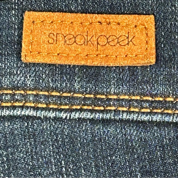 NEW Sneak Peek Women's Sexy Distressed Boyfriend Dark Denim Blue Jeans Size 9 - Picture 3 of 9